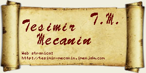 Tešimir Mečanin vizit kartica